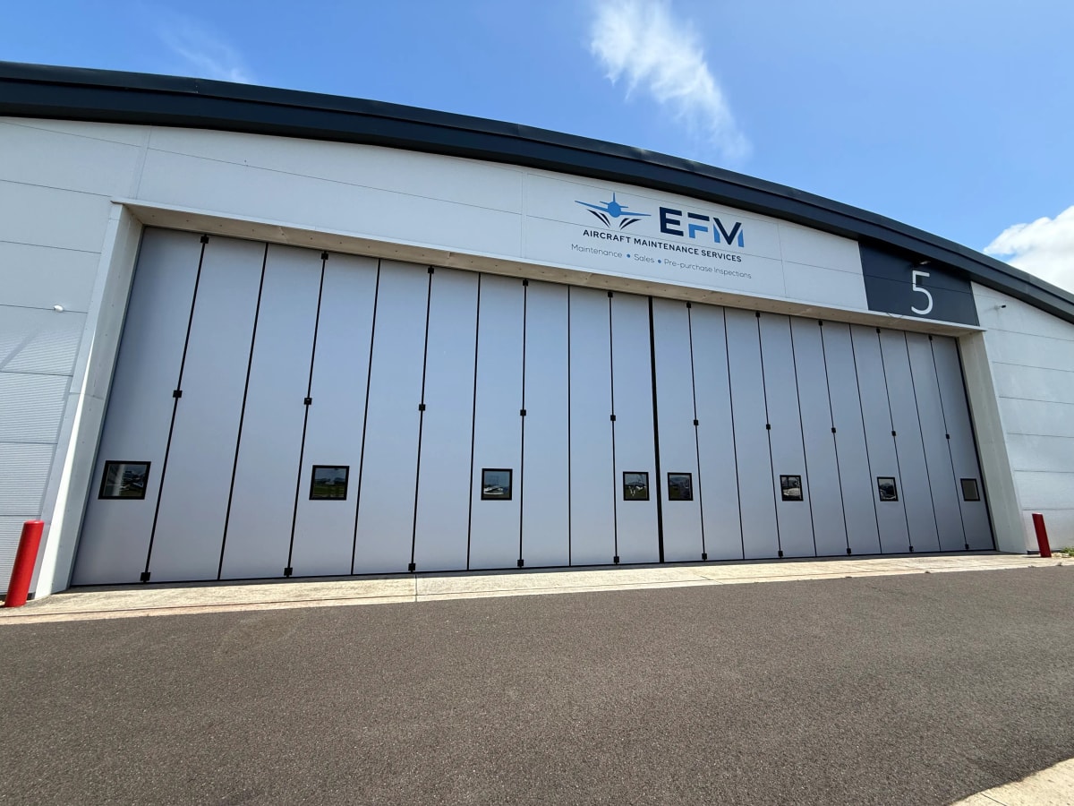 EFM's maintenance hangars at Lee-on-the-Solent Airport